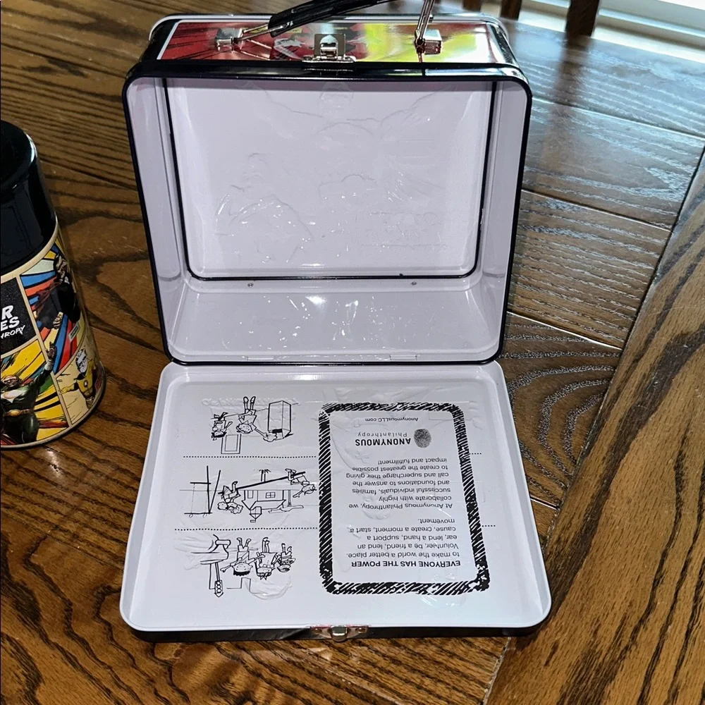 Super Heroes of Philanthropy Metal Lunchbox and Thermos Set - Multicolor